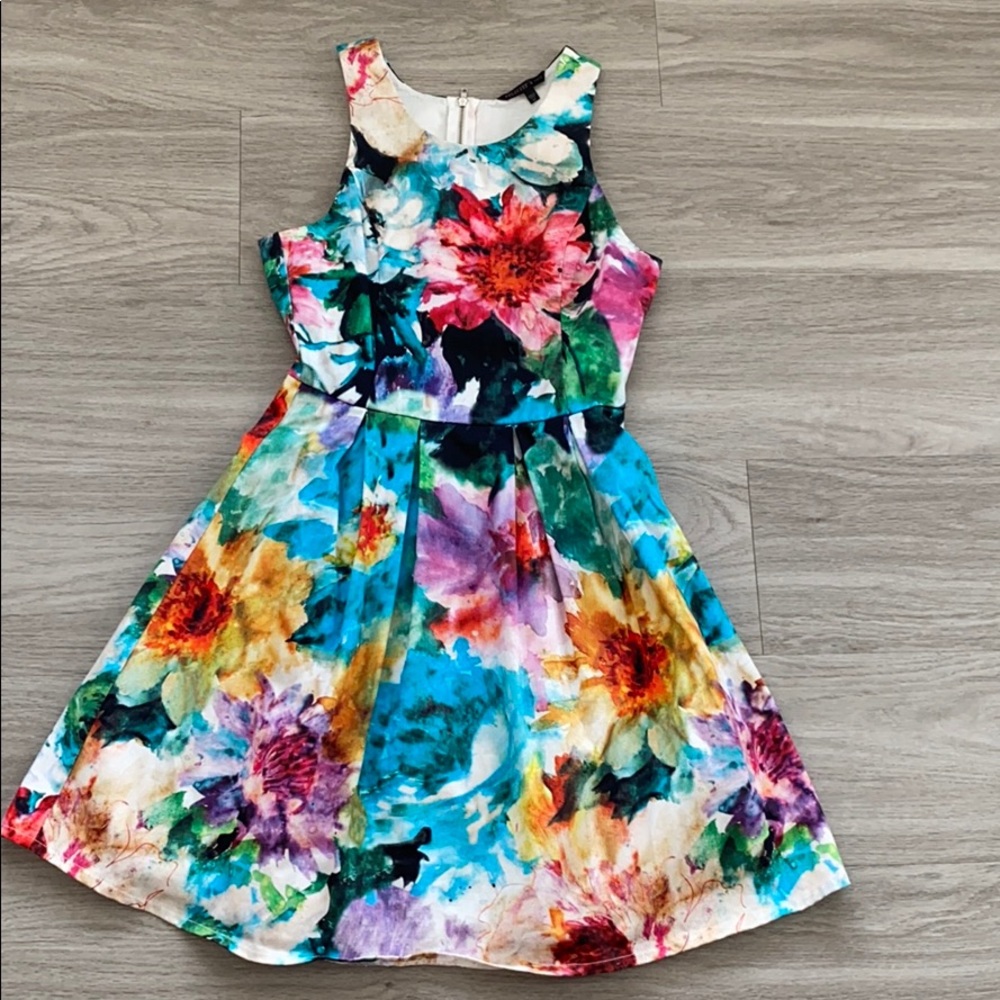 Felicity & Coco Floral Print Pleated Dress